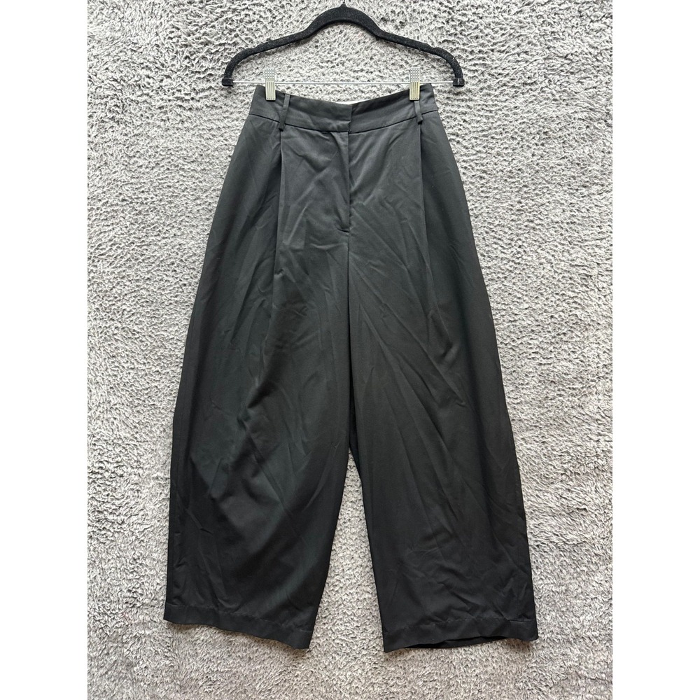 Sloan High Rise Pleated Wide Leg Trousers Black Womens Size 1